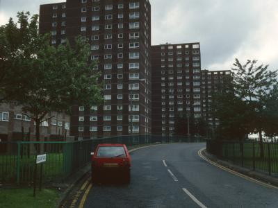 View of all three blocks down Beechcroft Road