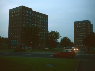View of Royal Court and Ashwood Court from Oliver Street