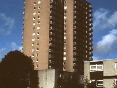 View of 20-storey block in Hickman Street redevelopment