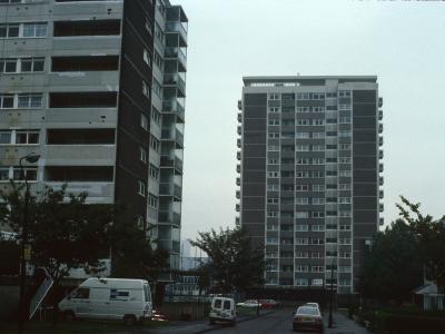 View of Ottawa Tower from Murrell Close with 11-storey block on left