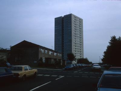 View of Pritchett Tower from Arthur Street