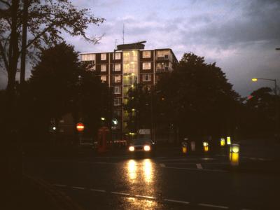 View of Cleeve House at night