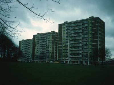 View (from right to left) of Coppice House, Hollypiece House, and Home Meadow House