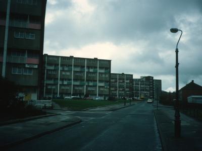 View of 6 and 8-storey blocks on Chaddesley Road