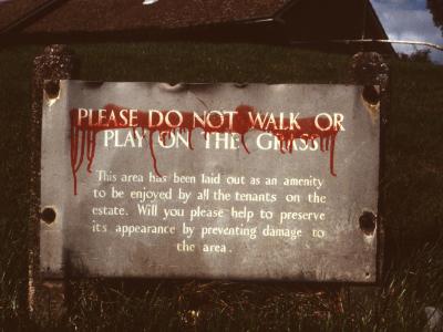 Site notice on Ley Hill Estate