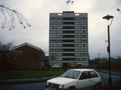 View of Wheeldon House from Longley Crescent
