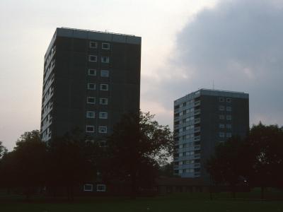 View of Campion House and Saffron House from Redditch Road