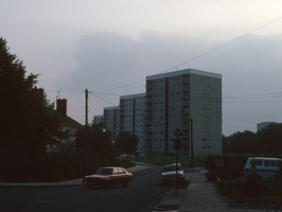 View of all four blocks with Barberry House in front