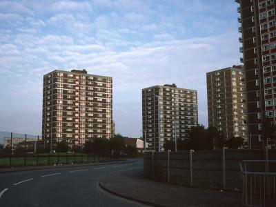 View of 15-storey blocks in Clifford Ward redevelopment