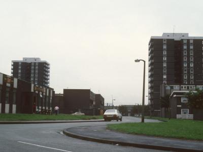 View of 15-storey blocks on Croydon Drive