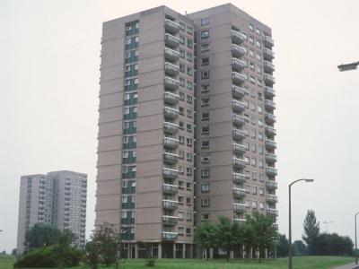 View of 17-storey blocks on Victoria Avenue East development