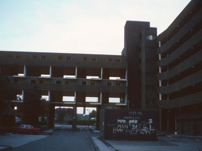 View of Fort Beswick blocks undergoing demolition