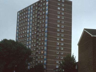 View of 18-storey block on Taylorson Street