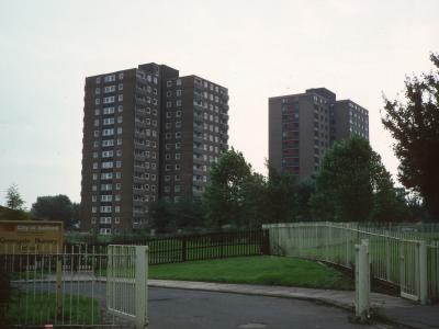 View of 15-storey blocks on Brdgewater Street and St Simon Street