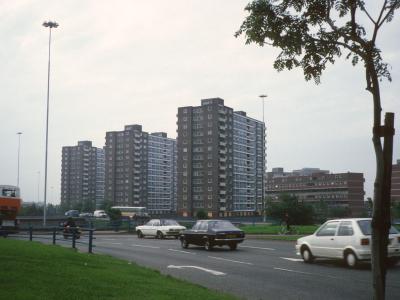 View of 15-storey blocks on Meyrick Road