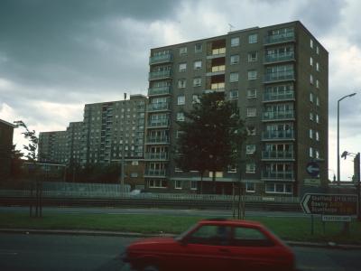 View of Methley House and three 14-storey blocks