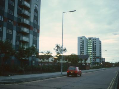 View of both 14-storey blocks on New Hey Road