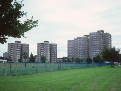 View of 11-storey blocks on Wellgreen Road and Childwall Heights blocks