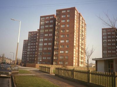 View of Gaywood Green blocks from Broad Lane