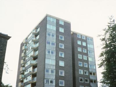 View of 11-storey block on Menlove Avenue