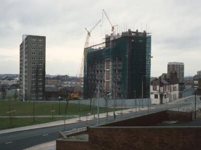 View of Garibaldi Street blocks undergoing demolition