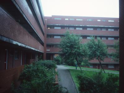 View of 6-storey block and low-rise blocks in Barker Street redevelopment