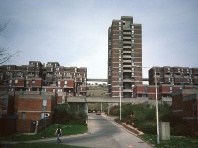 General view of Portsdown Park Estate with 17-storey block in centre
