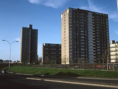 View of Ladywood House, Wilmcote House, and Handsworth House