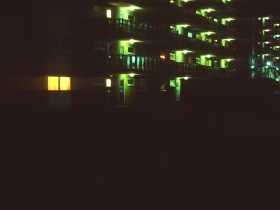 View of Sherbourne House and Dorchester House by night