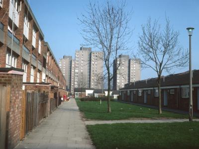 View of 15-storey blocks on Grays South redevelopment