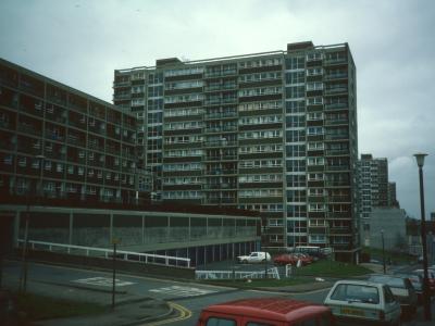 View of 14-storey and 6-storey block on Dove Street