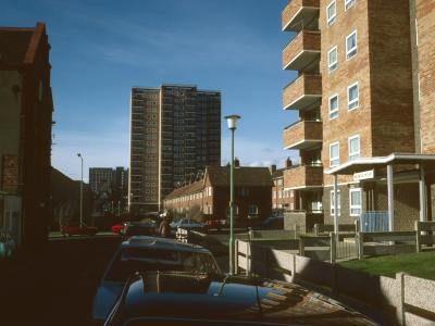View of Warwick Mount with Wiltshire House and St James's House in background