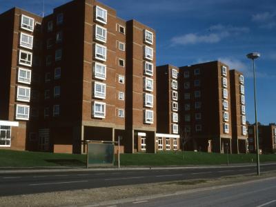 View of Leach Court blocks from Eastern Road