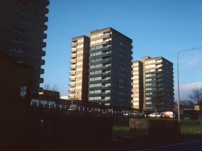 View of 13-storey blocks on Bryant Street
