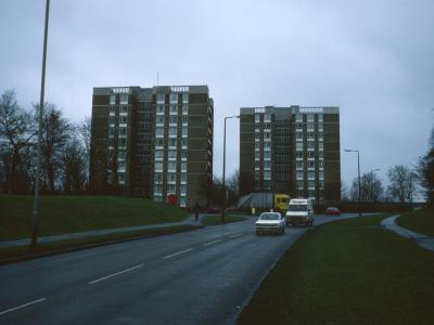 View of both 10-storey blocks in Pelham Court