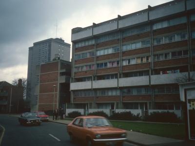 View of Johnson Place with Winchester Tower behind