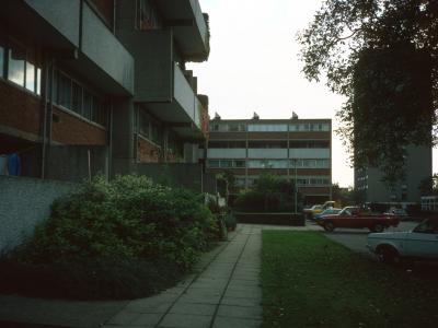 View of Johnson Place with Winchester Tower in background