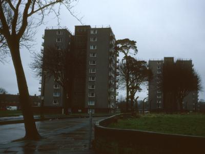 View of 11-storey blocks on Lydstep Crescent